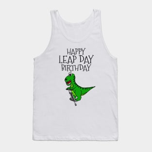 Leap Day Birthday T-Rex Dinosaur 29 Feb 2024 Tank Top